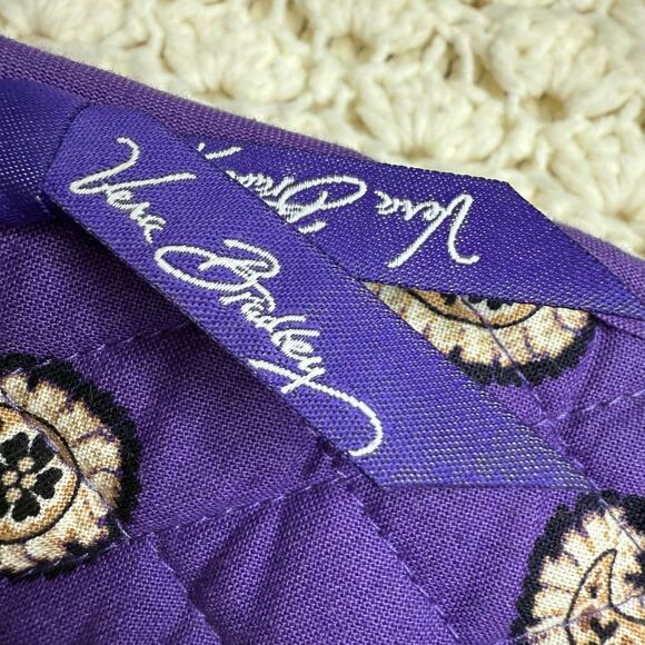 VERA BRADLEY Women's Hanging Makeup Toiletry Bag Purple Paisley Floral Travel - Picture 4 of 12